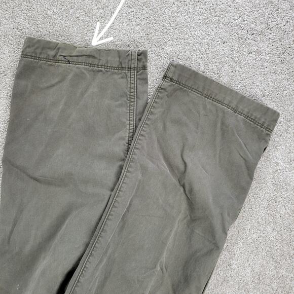 VTG Gap Flannel Lined Pants Mens 36x32 Green Khaki Tapered Leg Buffalo Check - Picture 16 of 16